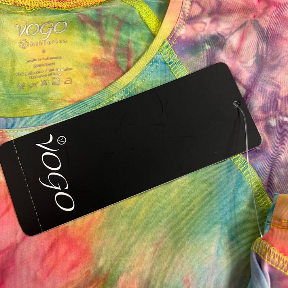 VOGO Womens Tie Dye Active T-Shirt Colorful Size Small New - Picture 8 of 9